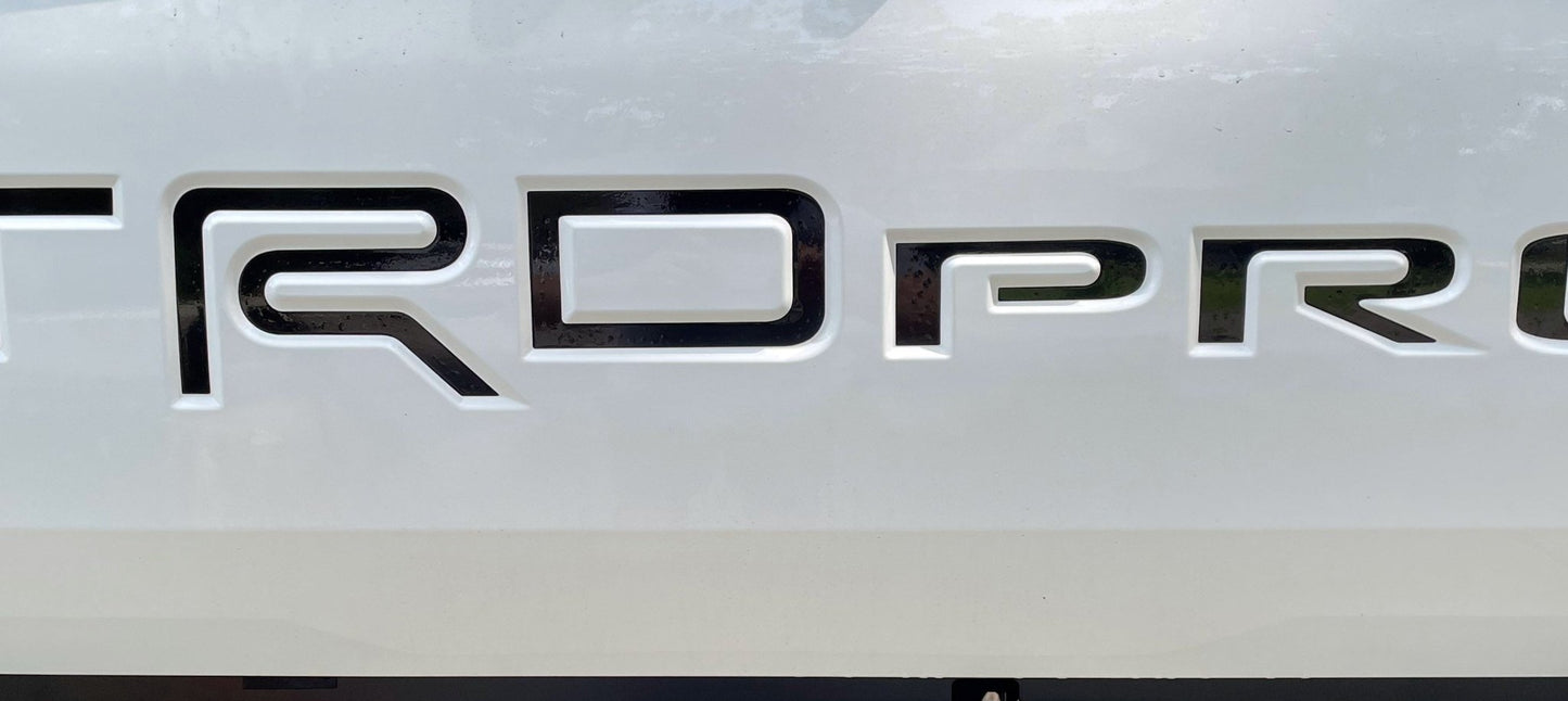 Premium Cast Vinyl Decal Letter Inserts for 2024-2025 Tacoma TRD Pro Tailgate