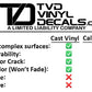 Premium Cast Vinyl Decals for 2025+ 4Runner TRD Off Road Wheels x4