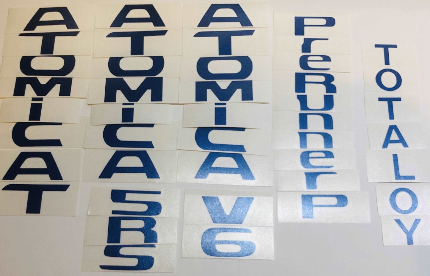 Premium Cast Vinyl Decal Letter Inlays for 2005-2015 Tacoma Door and Tailgate Emblems