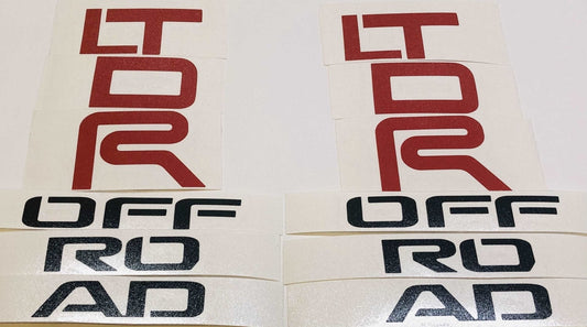 Premium Cast Vinyl Decal Letter Inlays for 2017-2025 4Runner TRD OFF ROAD C-Pillars