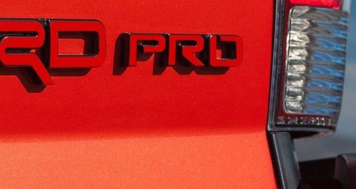 Premium Cast Vinyl Decal Letter Inlays for 4Runner and Tacoma TRD Pro Emblem