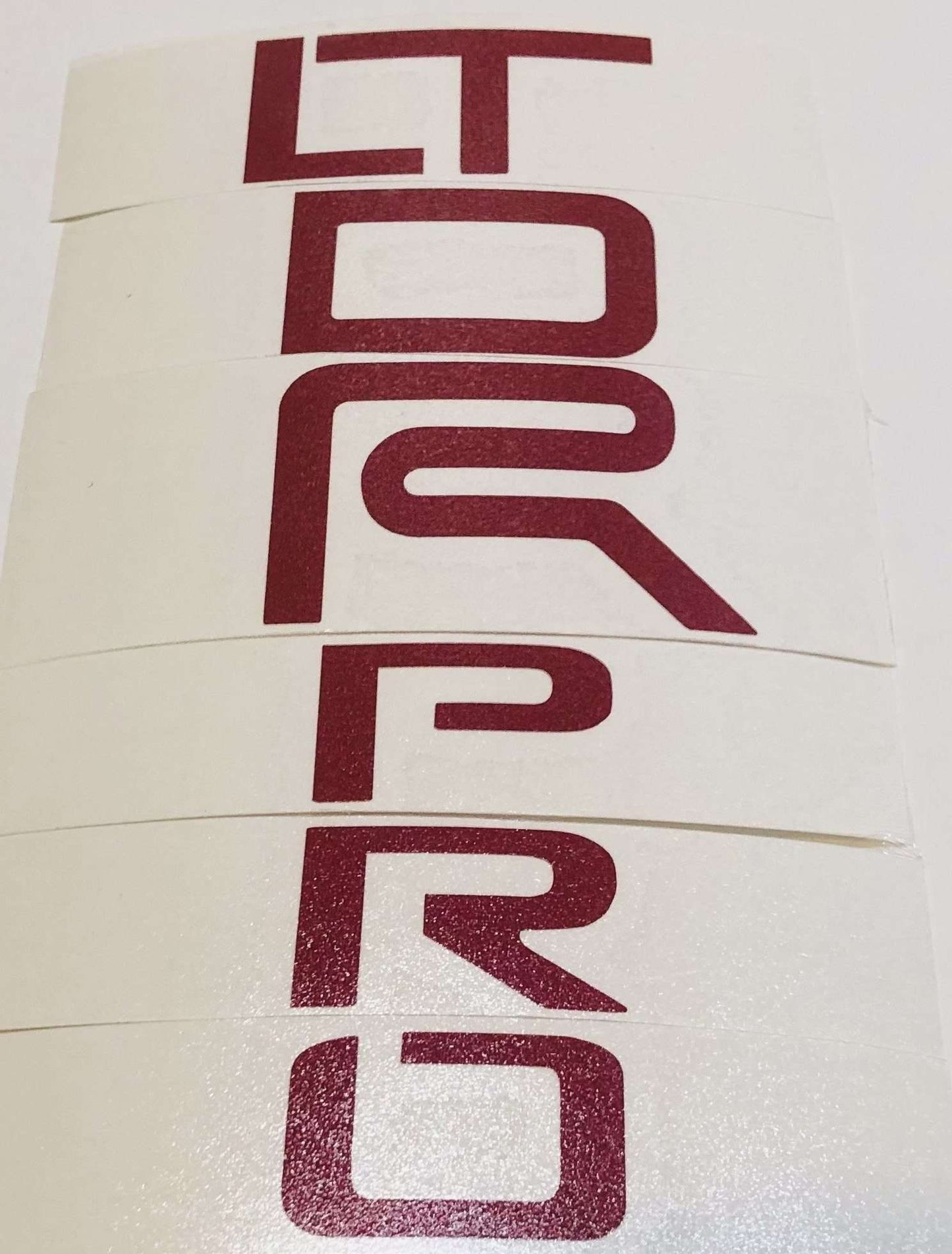 Premium Cast Vinyl Decal Letter Inlays for 4Runner and Tacoma TRD Pro Emblem