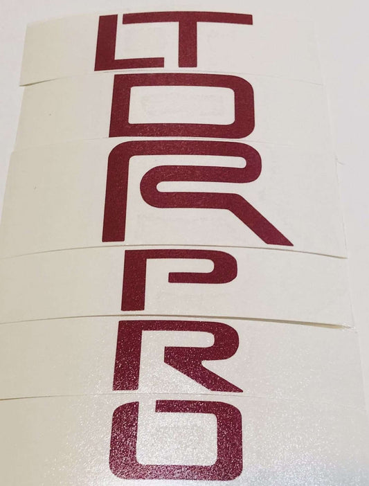 Premium Cast Vinyl Decal Letter Inlays for 4Runner and Tacoma TRD Pro Emblem