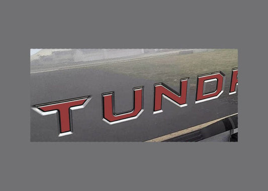 Premium Cast Vinyl Decal Letter Inlays for 2022-2025 Tundra with Raised Tailgate Letters