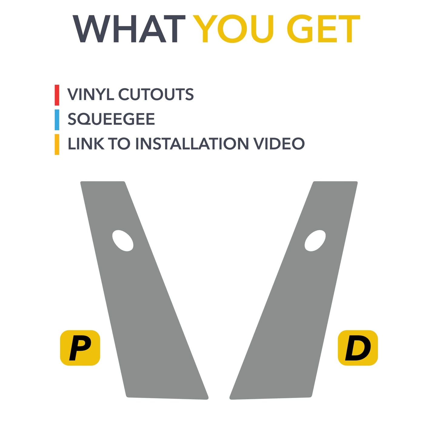 B Pillars Vinyl Wrap | By TWRAPS | For Tesla Model S 2021-2026