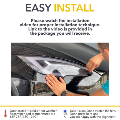 Tesla Model S Headlight Smoke Tint PPF | By TWRAPS | For Tesla Model S