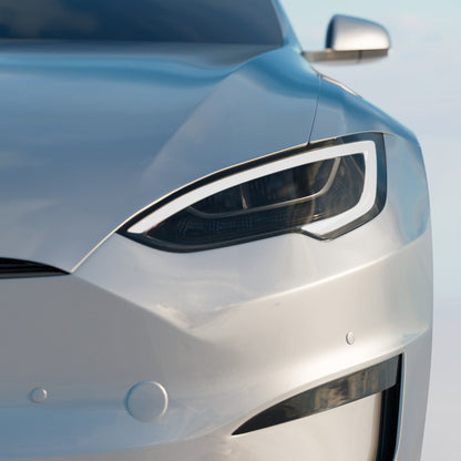 Tesla Model S Headlight Smoke Tint PPF | By TWRAPS | For Tesla Model S
