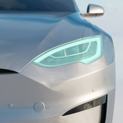 Tesla Model S Headlight Smoke Tint PPF | By TWRAPS | For Tesla Model S