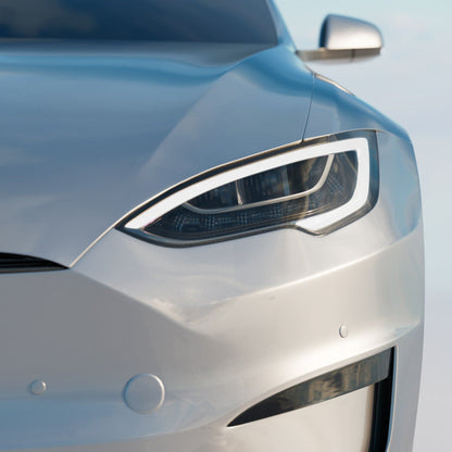 Tesla Model S Headlight Smoke Tint PPF | By TWRAPS | For Tesla Model S