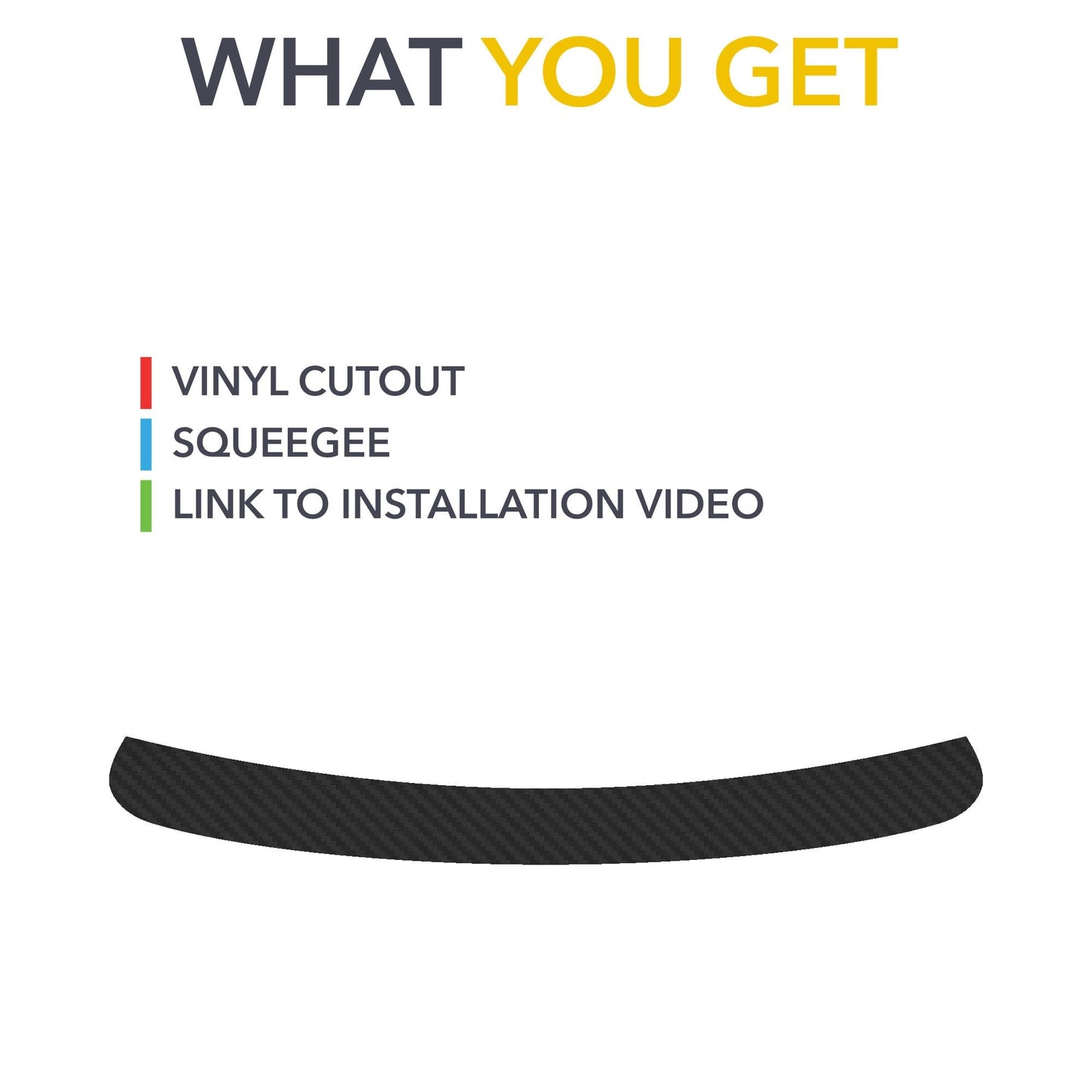 Front Lip Wrap | Carbon Fiber Decal for 2019-2025 Tesla Model Y