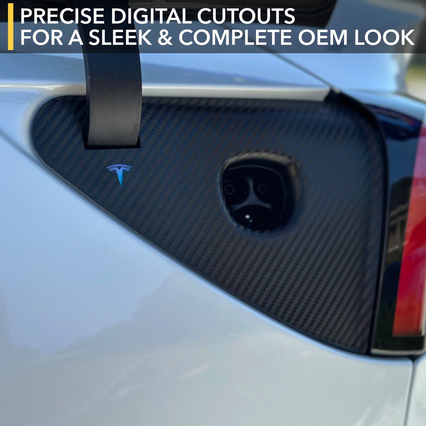 Charge Port Carbon Fiber Wrap | Tesla Model 3 Highland & Model Y Juniper