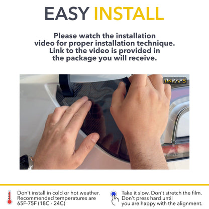 Tesla Charge Port Carbon Fiber Vinyl Wrap | By TWRAPS | For Tesla Model 3 Highland and Model Y Juniper