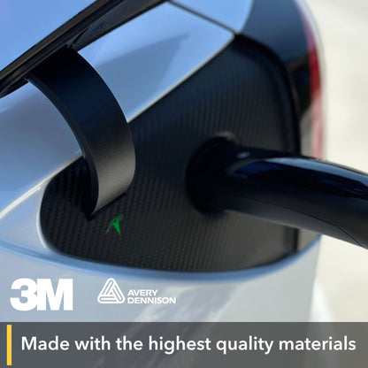 Tesla Charge Port Carbon Fiber Vinyl Wrap | By TWRAPS | For Tesla Model 3 Highland and Model Y Juniper
