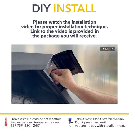 TWRAPS Charge Port Carbon Fiber Vinyl Wrap | By TWRAPS | For Tesla Cybertruck 2024-2026