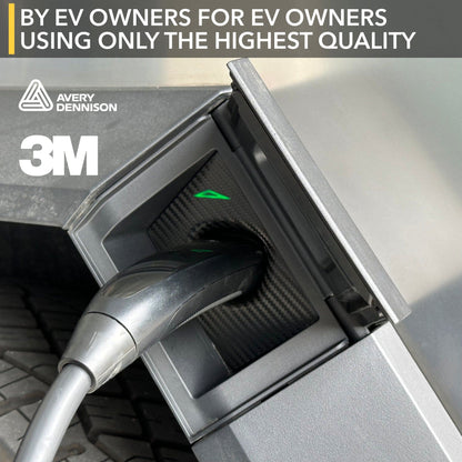 TWRAPS Charge Port Carbon Fiber Vinyl Wrap | By TWRAPS | For Tesla Cybertruck 2024-2026