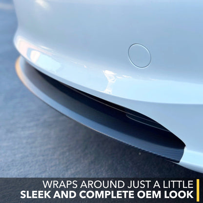 Tesla Model 3 Highland Front Lip Carbon Fiber Vinyl Wrap | By TWRAPS | For Tesla Model 3 Highland
