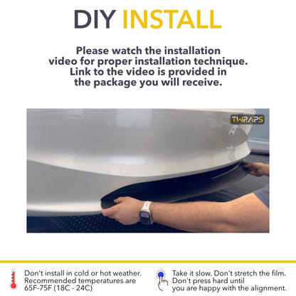 Tesla Model 3 Highland Front Lip Carbon Fiber Vinyl Wrap | By TWRAPS | For Tesla Model 3 Highland