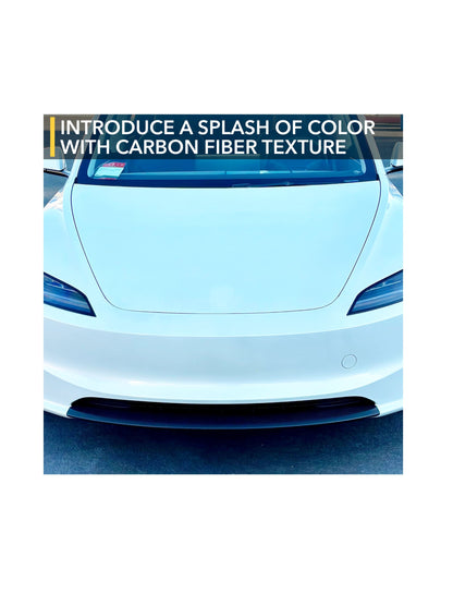 Tesla Model 3 Highland Front Lip Carbon Fiber Vinyl Wrap | By TWRAPS | For Tesla Model 3 Highland