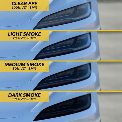 TWRAPS Headlights Smoke Tint PPF | By TWRAPS | For Tesla Model 3 Highland 2024-2026
