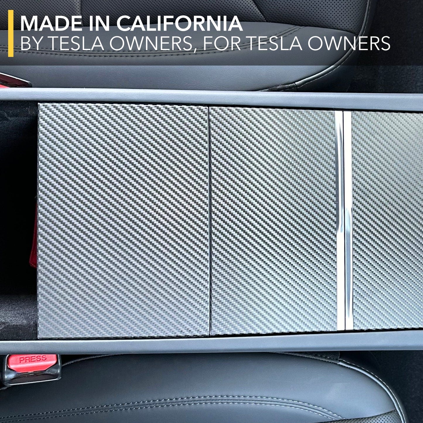 TWRAPS Black Carbon Fiber Vinyl Wrap Kit | By TWRAPS | For Tesla Model 3 Highland & Model Y Juniper 2024-2026