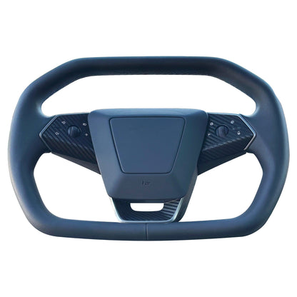 Tesla Cybertruck Steering Wheel Carbon Fiber Vinyl Wrap | By TWRAPS | For Tesla Cybertruck
